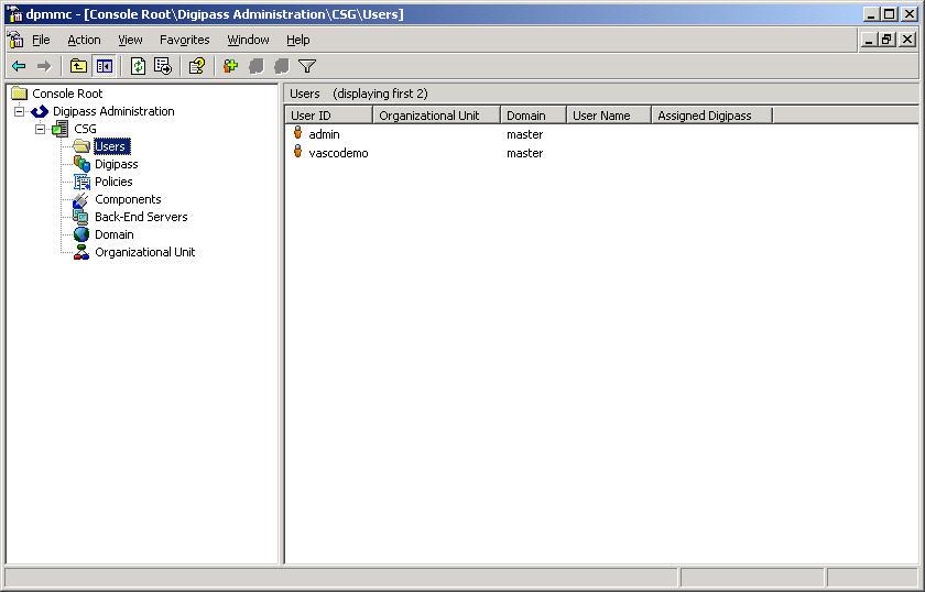 Selecting the properties of a user, offers complete User-DIGIPASS management. Figure 48: VM Features (1) 9.3.