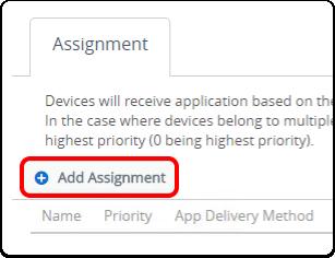 Add Assignment for F5 Access Click + Add Assignment.