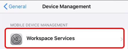 1. Tap General in the left column. 2. Scroll down to view the Device Management option. 3.