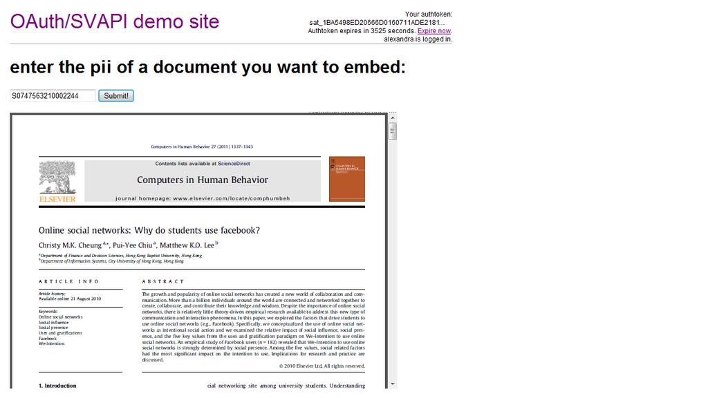 8 Demo example: embedded PDF on 3 rd party site In