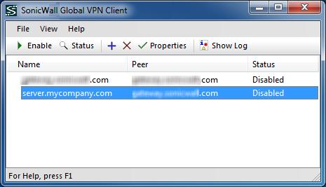 Making VPN Connections Making a VPN connection from the Global VPN Client is easy because the configuration information is managed by the SonicWall VPN gateway.