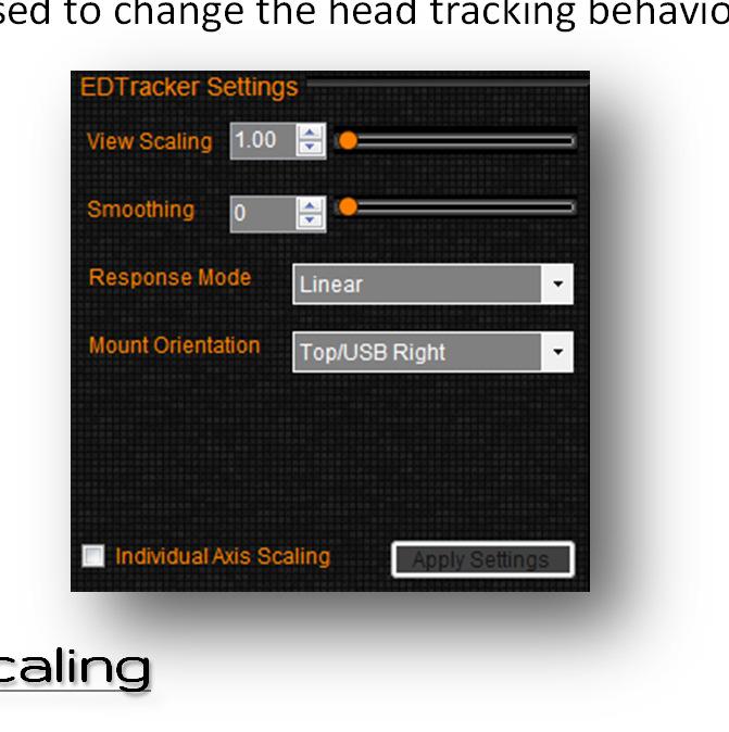 EDTracker User Interface The EDTracker UI so ware can be used to monitor and calibrate your device, and to change the behaviour to suit your preferences.