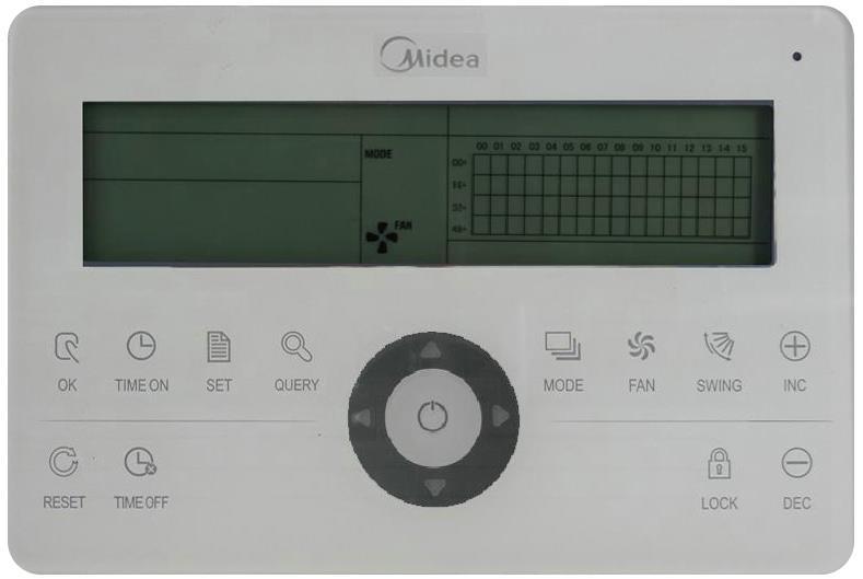 2.1 Centralized control - Indoor unit controllers Touch key centralized controller Up to 64 indoor units group or individual control Clear and bright screen with LCD