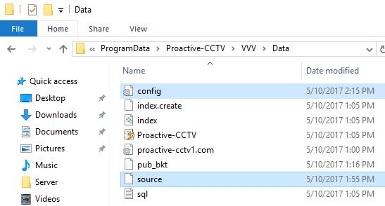 B. Copy the Proactive Config & Source File to the RTSP Processing Drive
