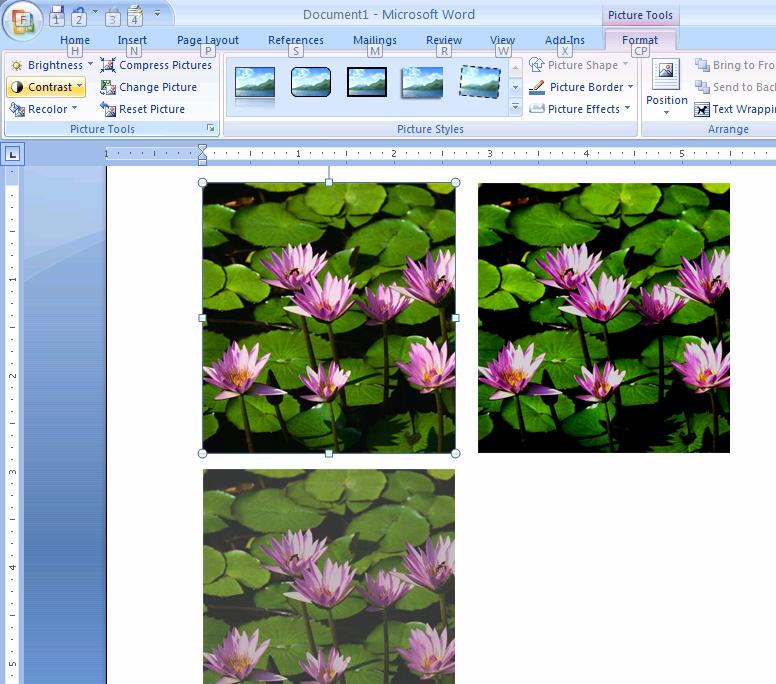 Contrast Compressing Images No changes +40 contrast -40 contrast Graphics increase the document s size compression helps shrink that size Once you