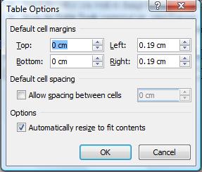 14 Microsoft Office Word 2010 Level 2 Cell Margins Select the cell(s) you wish to change the text margins for From the Table Tools contextual tab, select Layout From the Alignment group of buttons,
