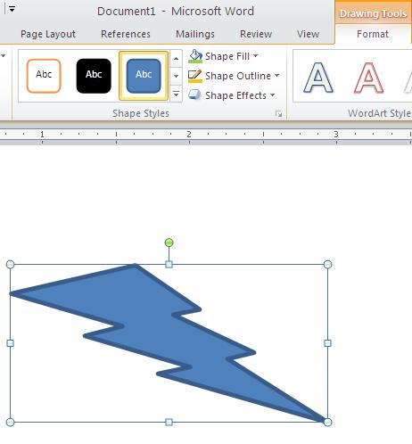 When a shape is selected, the Drawing Tools Format Ribbon is available Word Lesson 7 presentation prepared by Kathy Clark