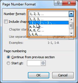 From the dialog box, select the desired Number format. 5.