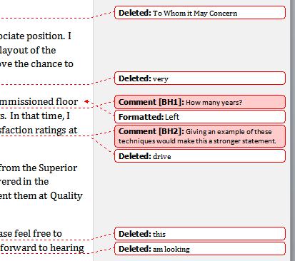 Comparing two documents If you edit a document without tracking changes, it's still possible to use reviewing features such as Accept and Reject.