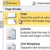 11.Adding Breaks Introduction Word has several different types of breaks you can add to your document to change the layout and pagination.