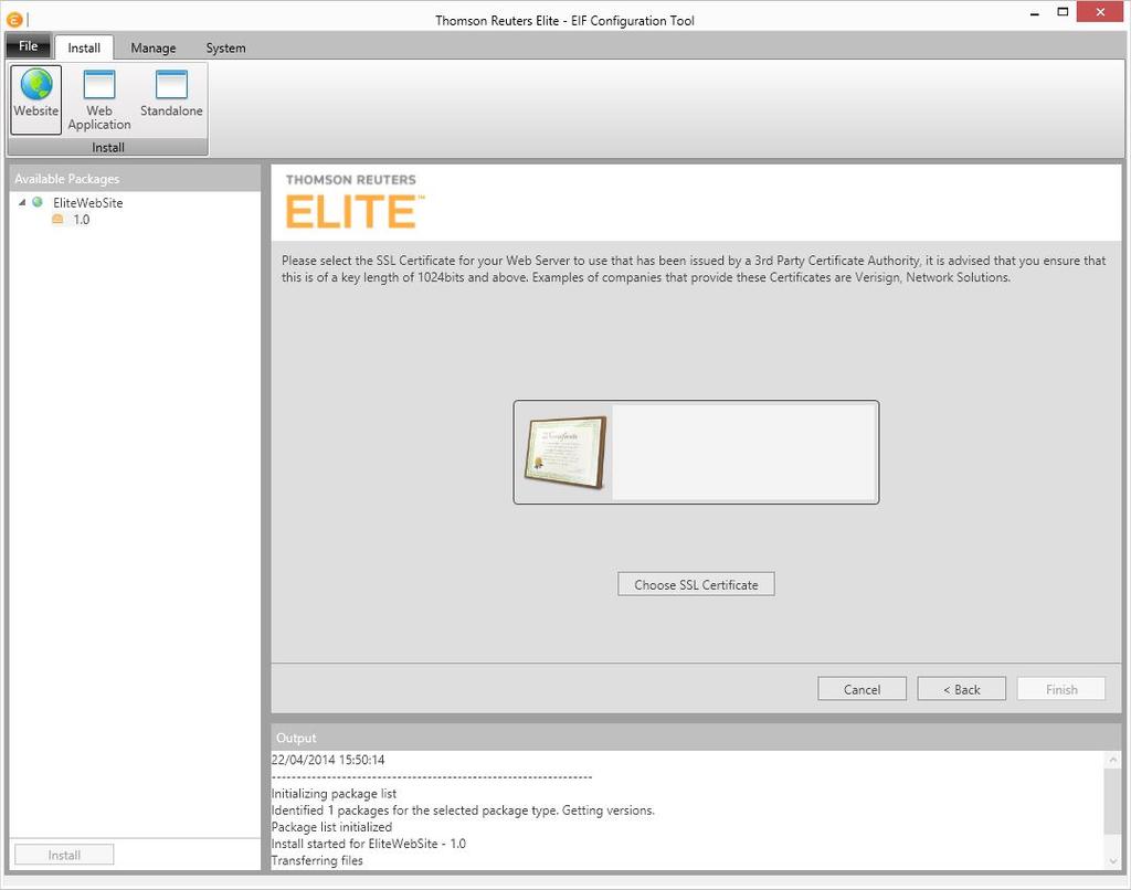 INSTALL AND SET UP THE ELITE WEBSITE PACKAGE 5.