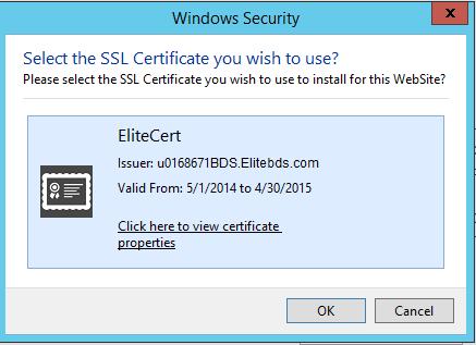 INSTALL AND SET UP THE ELITE WEBSITE PACKAGE If you do not have a certificate available, see the Create a Self-Signed