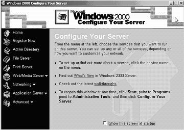 Configuring the RADIUS server (Microsoft) 27 Alternatively, you can close the window and individually set up various services under Control Panel > Administrative Tools.