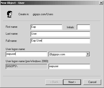 Configuring the RADIUS server (Microsoft) 29 Password field. This will serve as the password that accompanies the login name you defined above.