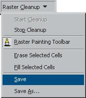 You can save your raster edits any time during the raster cleanup session or when you stop the cleanup session When you use the Save command, edits will be written to the target raster layer When you