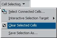 You can unselect all the connected cells that are currently selected by using the Clear Selected Cells command You can save the connected cell selection to a new raster file This allows you to create