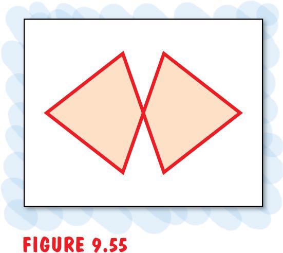 Example: What are the rotational and reflectional symmetries of the shape in Figure 9.55?