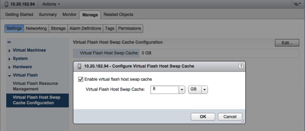 3.2 Virtual Flash Resource Properties The size of a Virtual Flash Resource is determined by the number of Flash devices added per vsphere host. Metadata overhead should be taken into consideration.