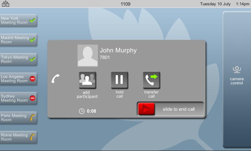 Using in-call features Using in-call features When you are in an audio call When you are in an audio call, you can see in-call options: add participant: you can add other people into your call hold