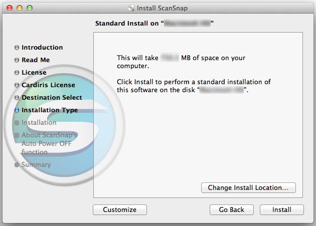 HINT To install only ScanSnap Manager, clear the [ABBYY FineReader for ScanSnap] and [Cardiris] checkboxes in the [Custom