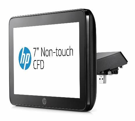 HP RP9 Integrated 7-inch Non-Touch Customer Facing Display Top mount and Bottom Mount Options Models HP RP9 Integrated 7" NT CFD Btm w/arm N3R59AA / M7E27AV Display type Brightness Dimensions HP RP9