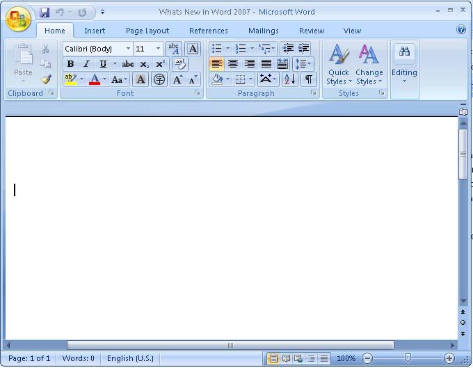 GETTING STARTED Launch Word 2007 In order to access Word 2007, you will need to do one of the following: Double click the
