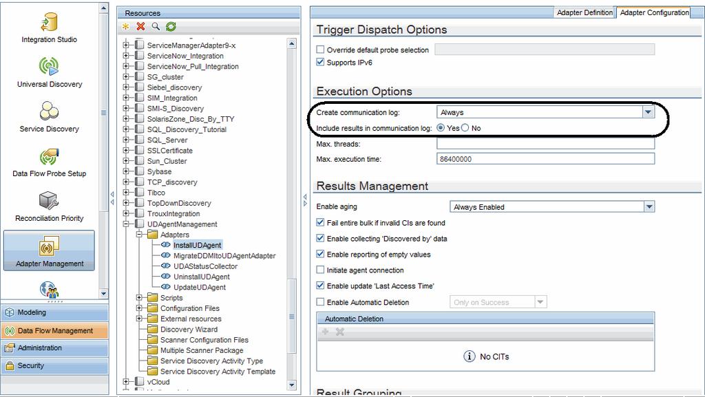 a. In the Data Flow Management module, go to Adapter Management. b. In the Resources pane, expand UDAgentManagment > Adapters > InstallUDAgent. c.
