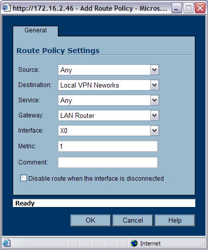 Router reachable from interface X0 with a metric of 1.