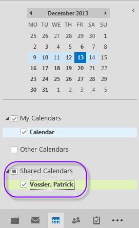 The calendar will appear while in Calendar view (Control + 2) under
