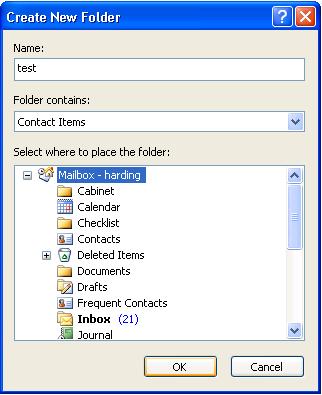 create the folder first by right clicking your mailbox name at
