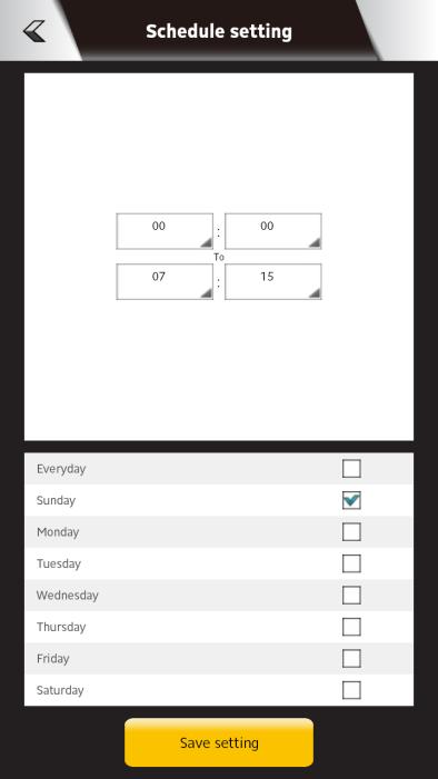 the schedule settings, and then click Add