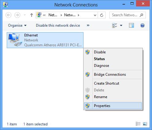 5. Right click on Ethernet",