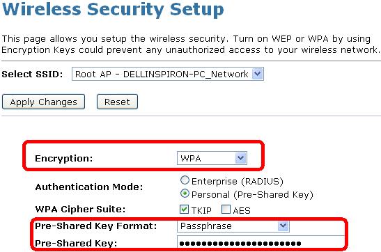 18. The security settings on the Wireless Security Page will be modified by WCN, too.
