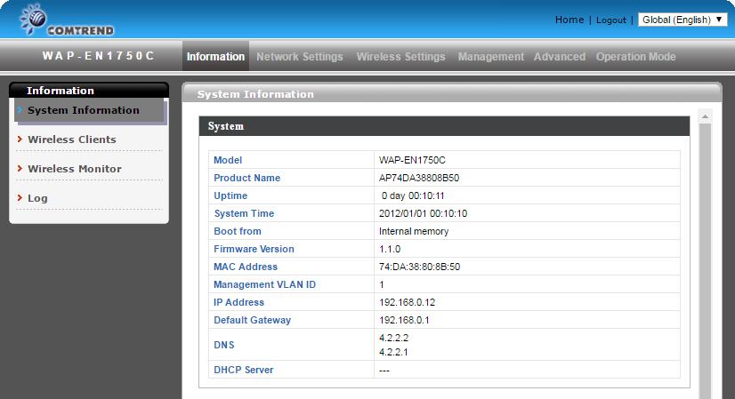I. Browser Based Configuration Interface The browser-based configuration interface enables you to configure the access point s advanced features.