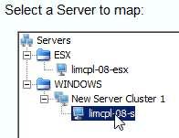 Mapping the volume to a server 1. Click Map this Volume to a Server. 2. Select your Windows demo server and click Continue.