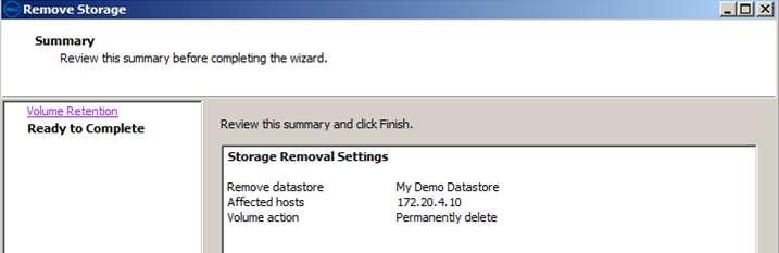 3. Click Finish to complete the wizard.