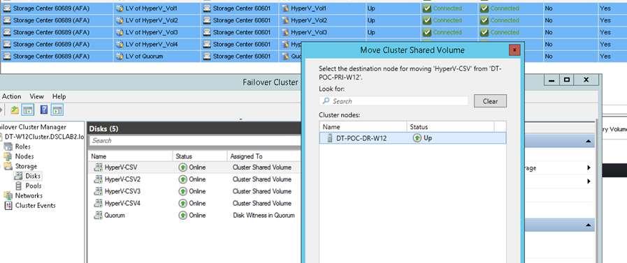 seamlessly move from one node to the other of the Hyper-V