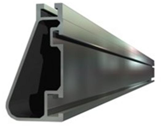 The XRS rail is manufactured using extruded 6105-T5 aluminum and is available in clear or black anodized finish. Black finish is special order, call for details.