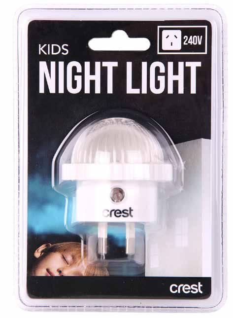 NIGHT LIGHT RANGE Kids Night Light Directional LED night light Automatically turns on at dusk & goes off at dawn Can be rotated to control direction of light