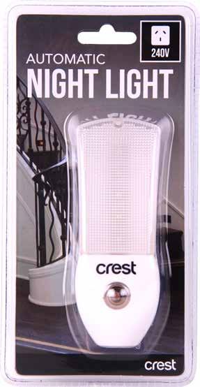 NIGHT LIGHT RANGE Automatic Night Light LED automatic sensor light that turns on at dusk & goes off at dawn Dispersed white light ideal for