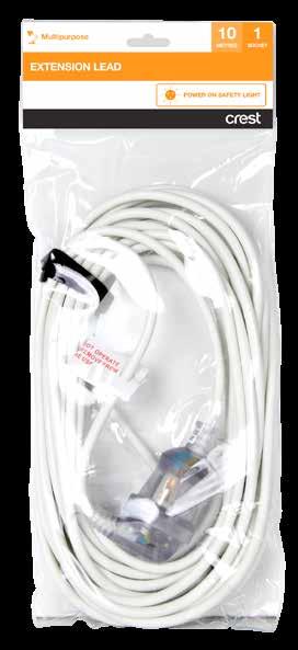MULTIPURPOSE Power Extension Lead - 10m Designed to extend the length between a domestic appliance and the mains power socket