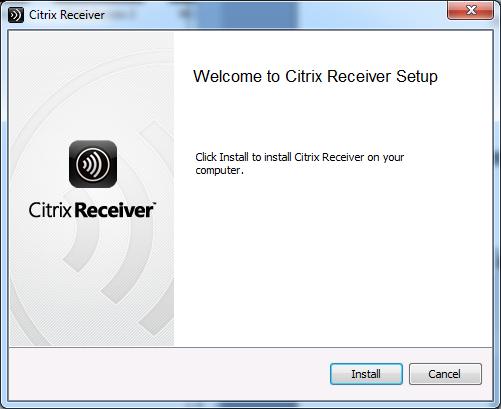 Once downloaded, double-click on CitrixReceiver.