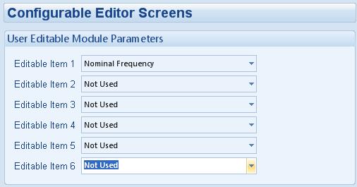 Description Of Controls 5.3.2 CONFIGURABLE EDITOR SCREENS This is the Editor Page which can be configured in the Advanced, Section of the PC software.