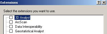 10. Turn on Spatial Analyst (Step 1: select the check box by Spatial Analyst under Tools>>Extensions)