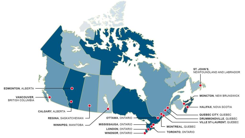 EDC s Canadian Presence EDC has offices across