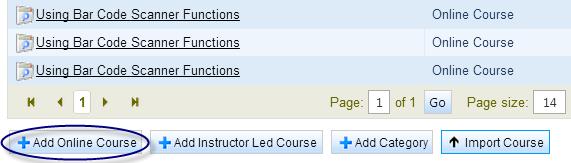 2. Scroll to the bottom of the page and click Add Online Course.