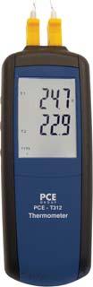 Thermometer with 4 channels Data Hold and Max Hold indicators Average value measurement Low battery indicator Type-K and type-j thermocouple sensor and Pt100 Windows compatible software Thermocouple