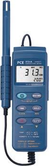 Certificate (optional) The PCE-WM 1 Thermohygrometer simultaneously measures relative humidity and temperature.