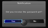 5. After a few moments, a prompt appears asking if you have the update password. Select Yes. 6. Enter the password, and select OK. 7.