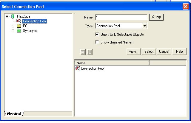 . 7) Double-click Connection Pool or click the Select button to add the